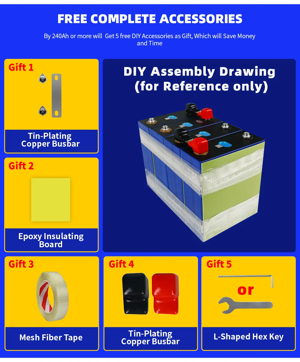 LiFePO4 Prismatic Battery Cells Free Complete Accessories-Lightning Supply