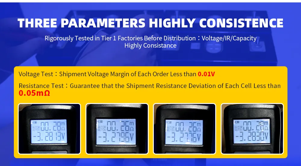 LiFePO4 Prismatic Battery Cells Three Parameters Highly Consistence-Lightning Supply