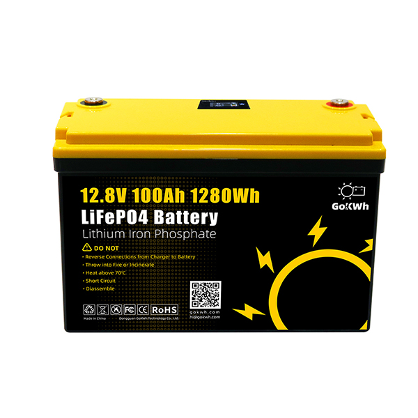 GoKWh 12V 100Ah LiFePO4 Battery Built-in Smart Bluetooth & LCD