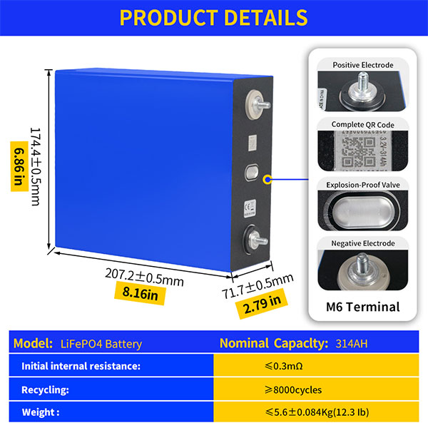 Cornex 314Ah LiFePO4 Prismatic Battery Cells- Lightning Supply(3)